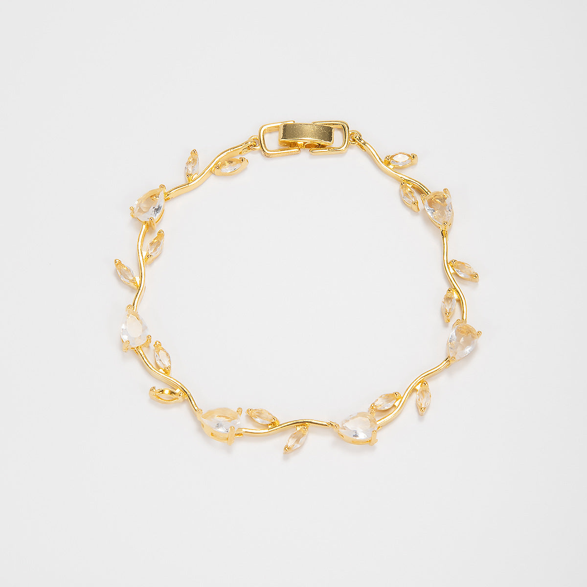 Elegant Floral Design Statement Bracelet Acalora