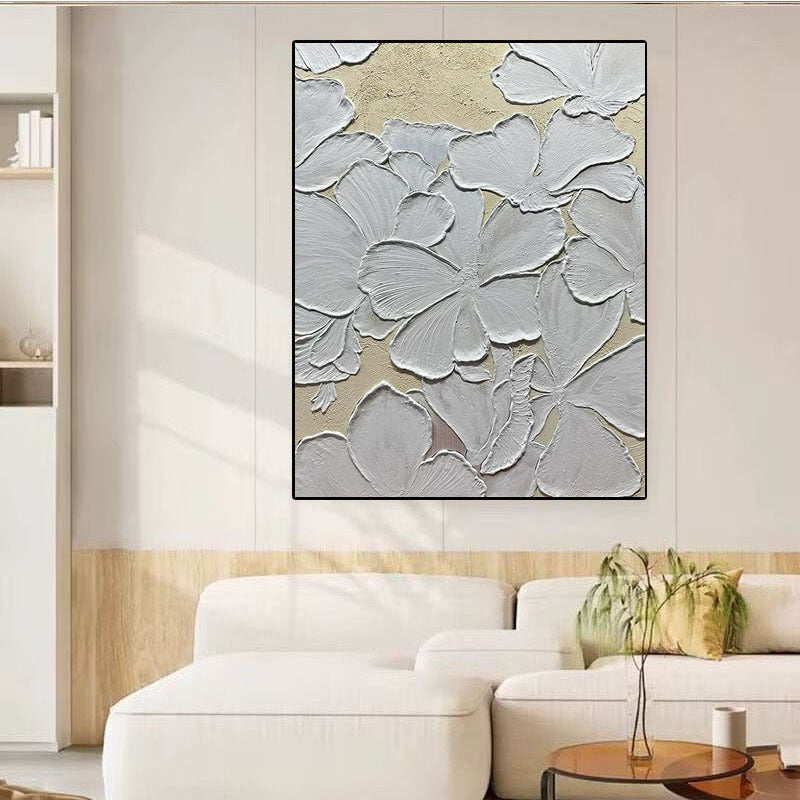 Textured Floral Canvas Wall Art