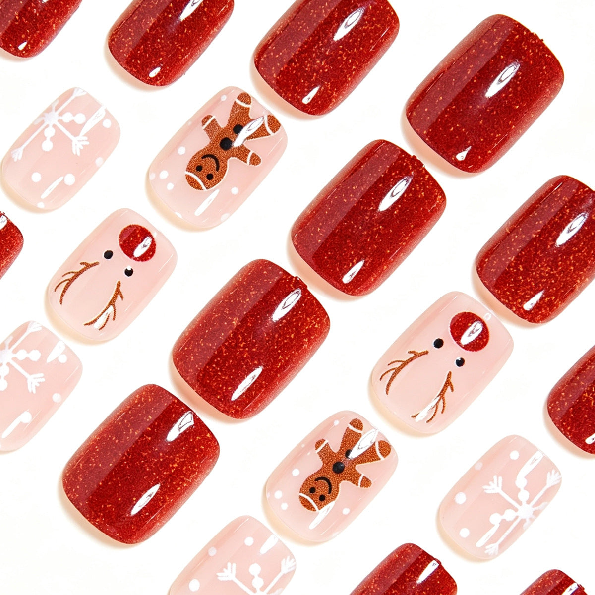 Festive Themed Press-On Nail Art Set Acalora
