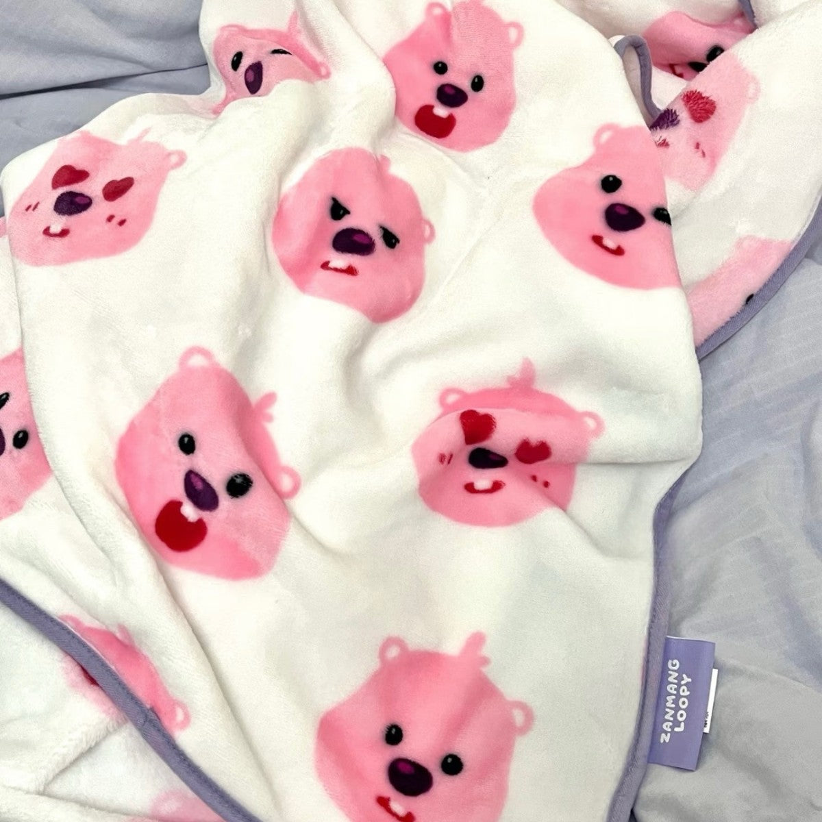 Plush Piggy Face Throw Blanket