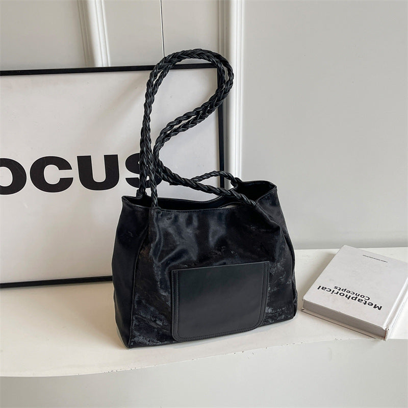 Stylish Braided Handle Handbag Acalora
