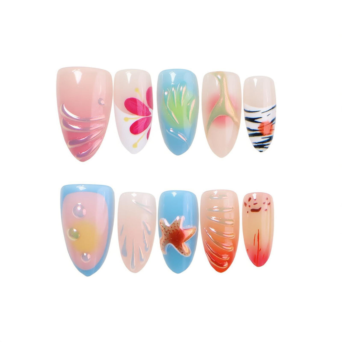 Thematic Press-On Nail Art Collection Acalora