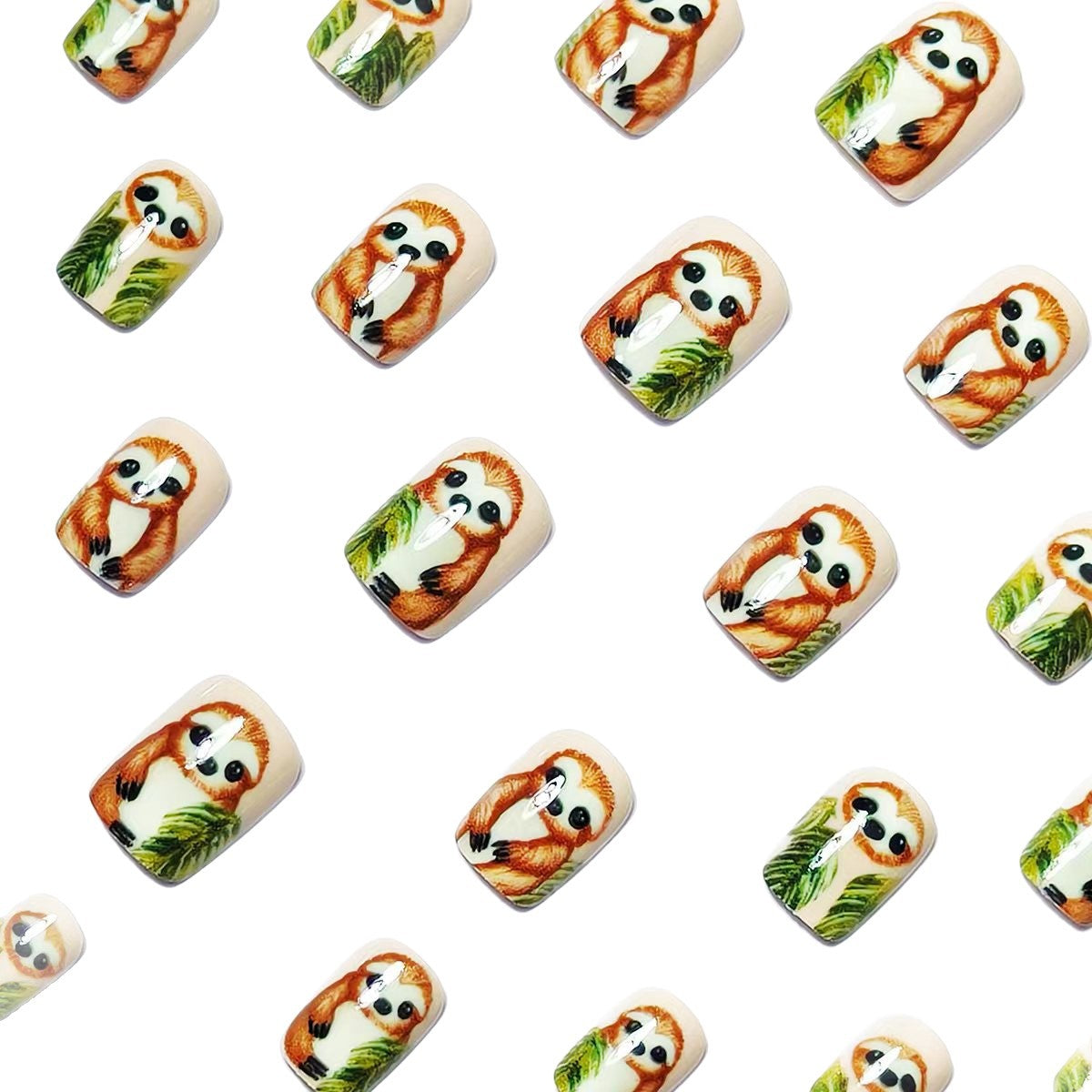 Sloth-Inspired 3D Nail Art Acalora
