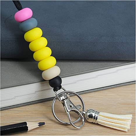 Beaded Keychain with Tassel Acalora