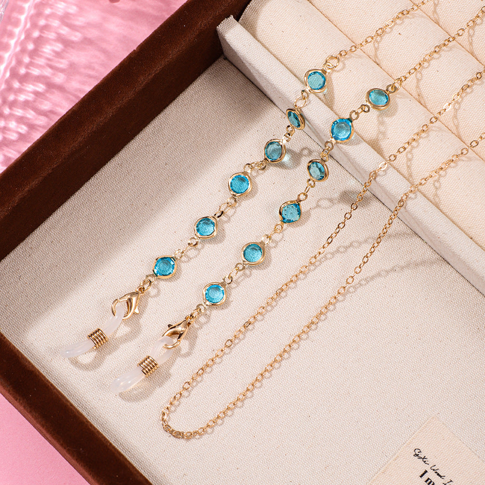 Artistic Beaded Eyewear Chain Acalora