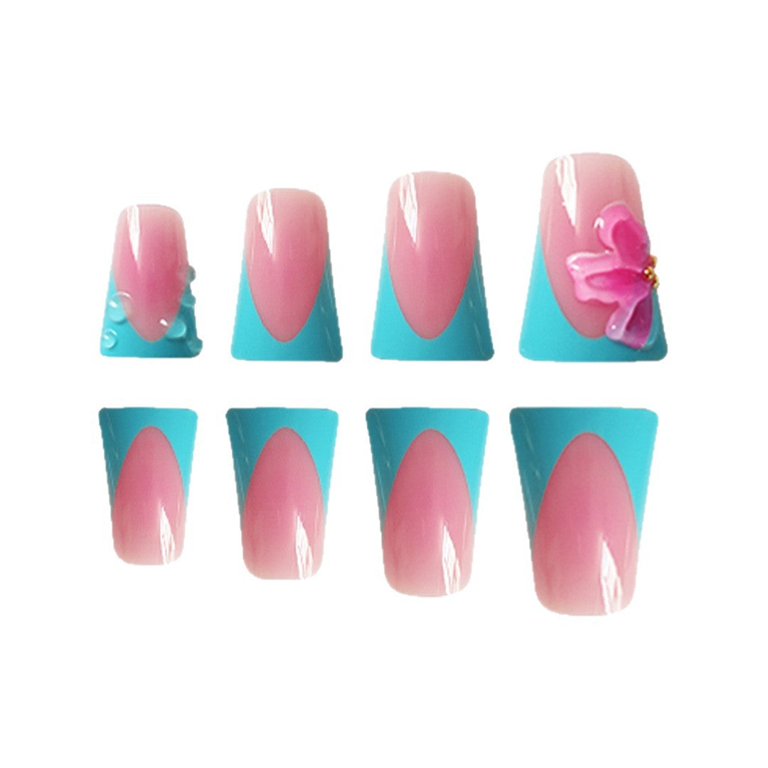 Artistic French Tip Nail Enhancements Acalora
