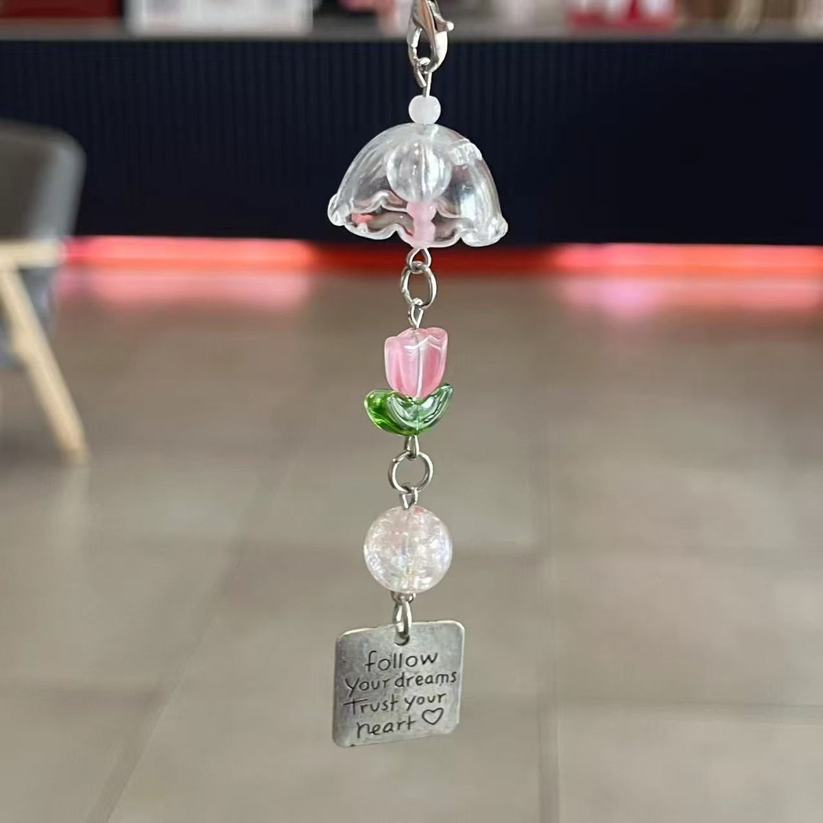 Decorative Floral Pendant Keychain Acalora