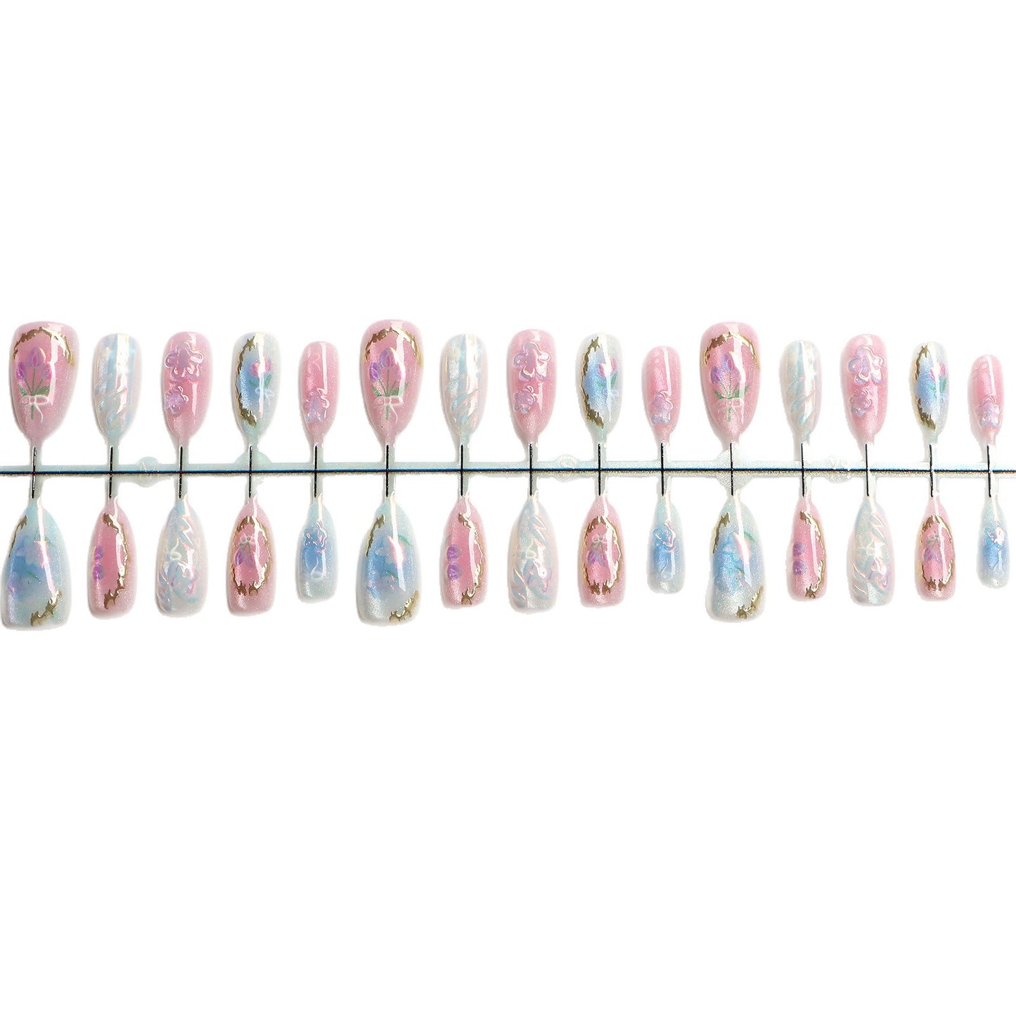 Seasonal Floral Press-On Nail Art Set Acalora