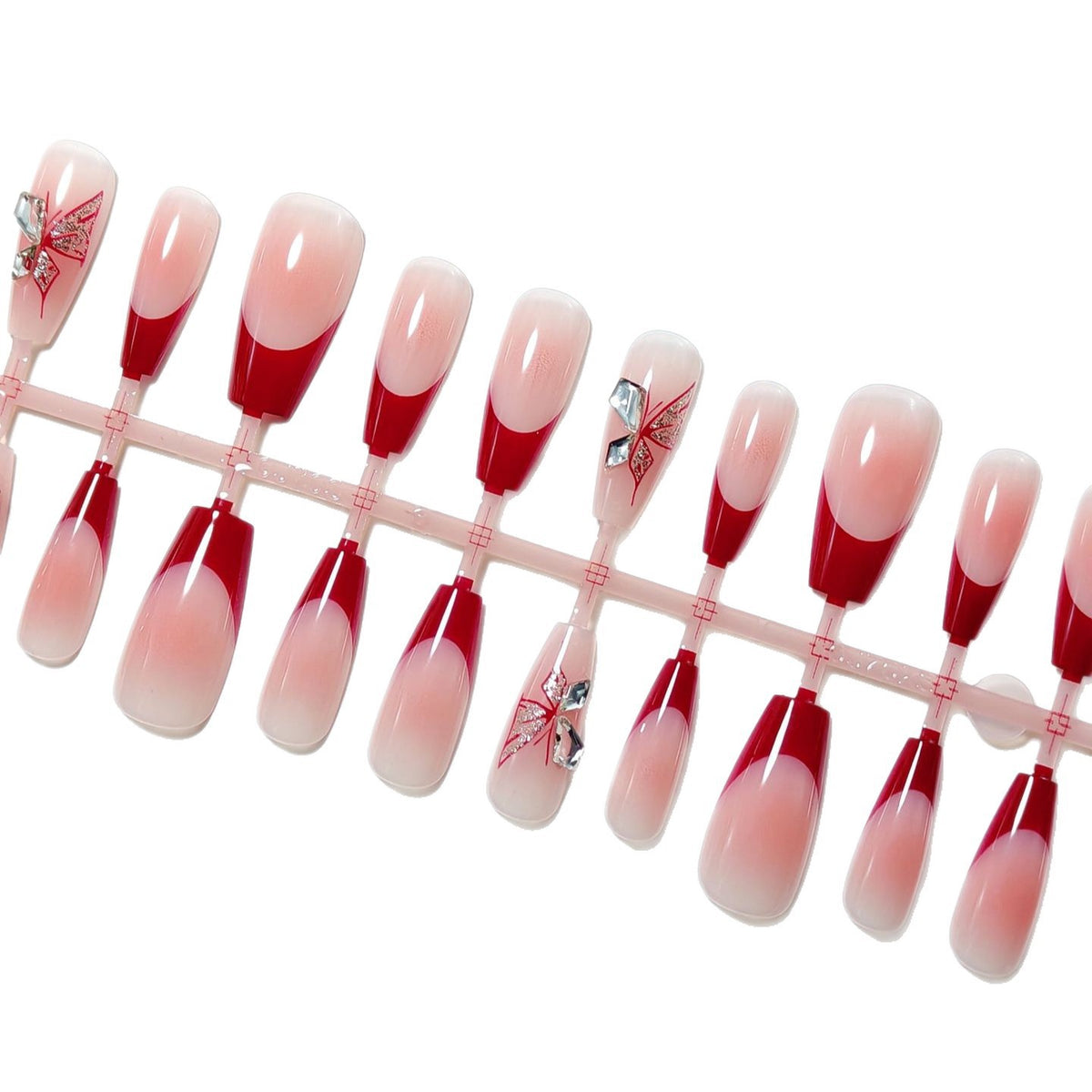 Artificial Nail Set with Elegant 3D Flower Decorations Acalora