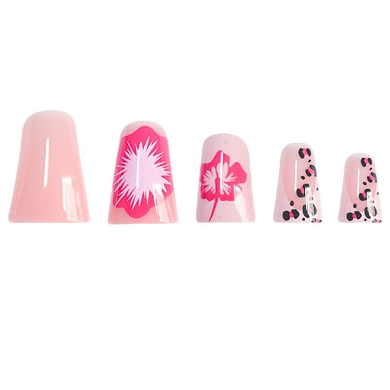 Floral-Decorated Press-On Nail Set Acalora
