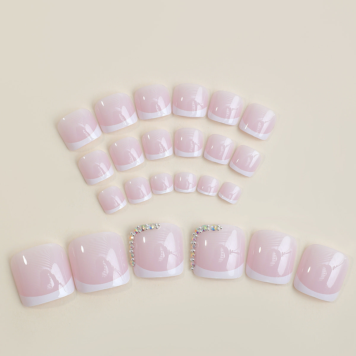 Premium Press-On Nail Set with Elegant Design Elements Acalora