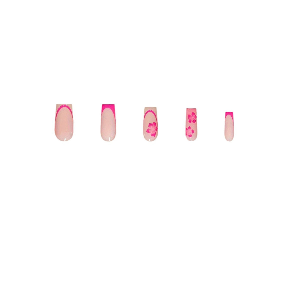 Floral Design Press-On Nail Art Acalora
