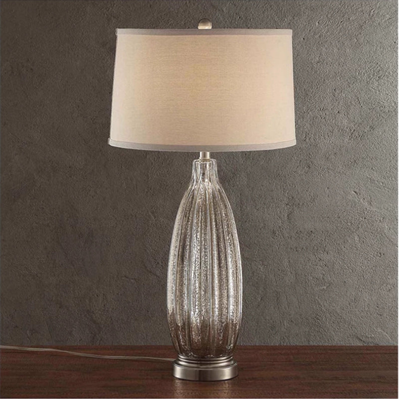 Decorative Glass Table Lamp with Textured Design