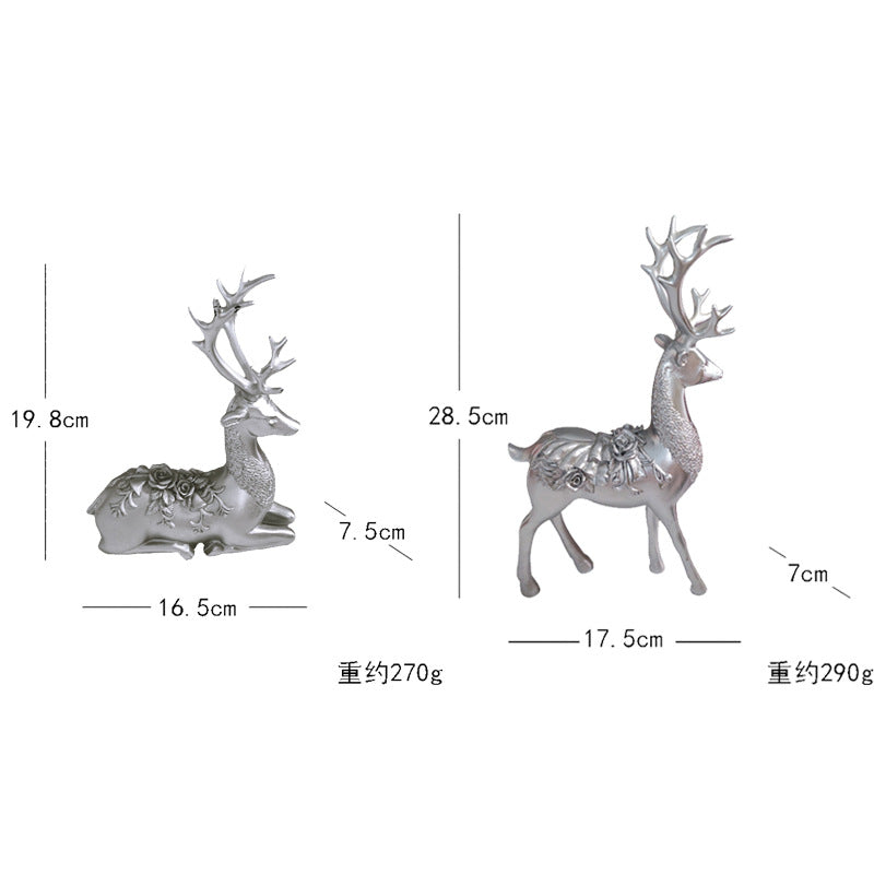 Artful decorative figure of a magnificent deer with floral details Acalora