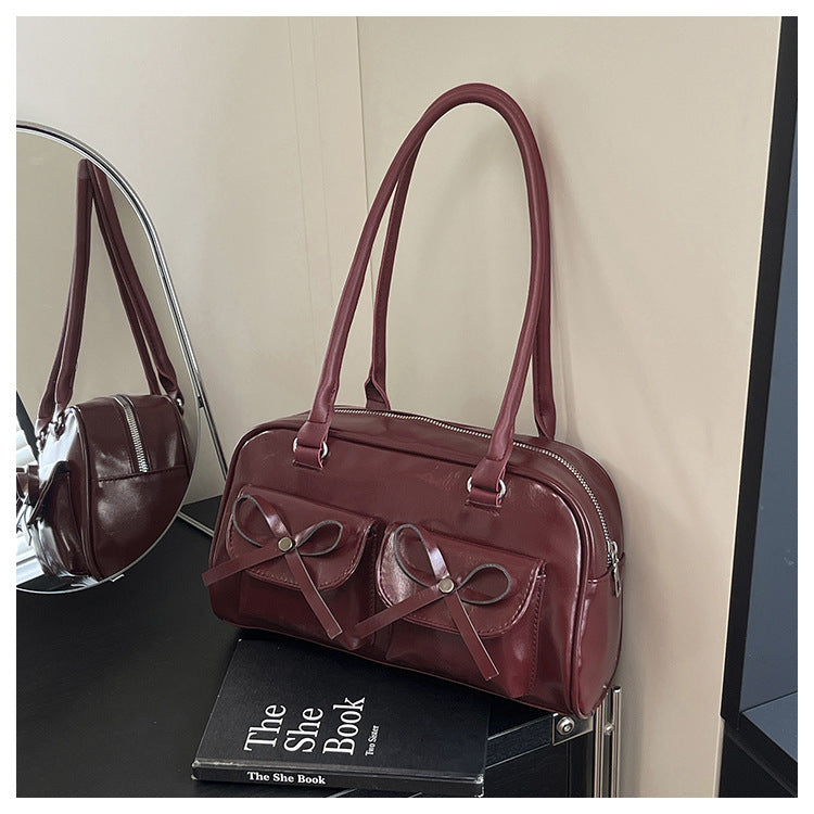 Stylish Multifunctional Handbag with Bow Detail Acalora
