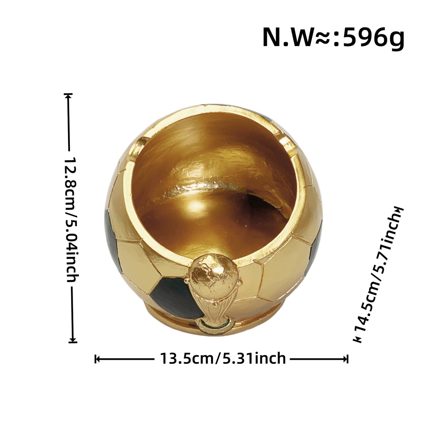 Decorative figure football with shiny surface Acalora