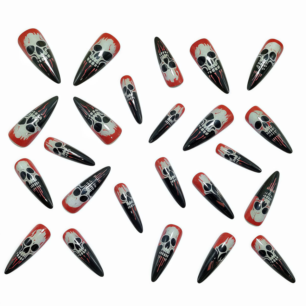 Halloween themed artificial nails Acalora