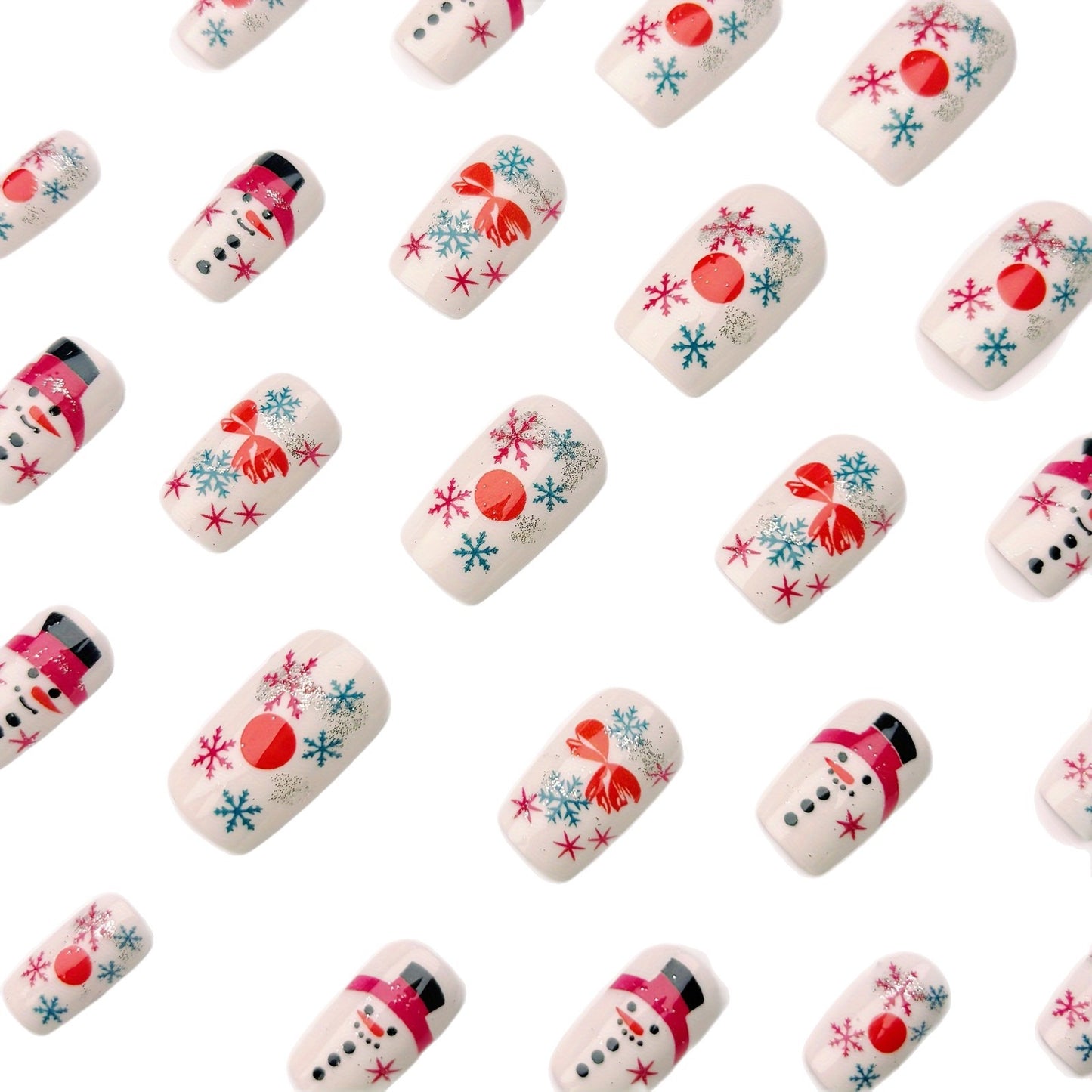 Festive Snowman-Themed Nail Art Acalora