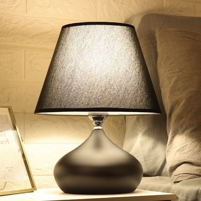 Contemporary Table Lamp with Textured Shade