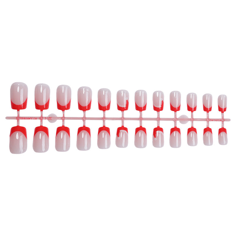 Artistic French Tip Press-On Nails Acalora