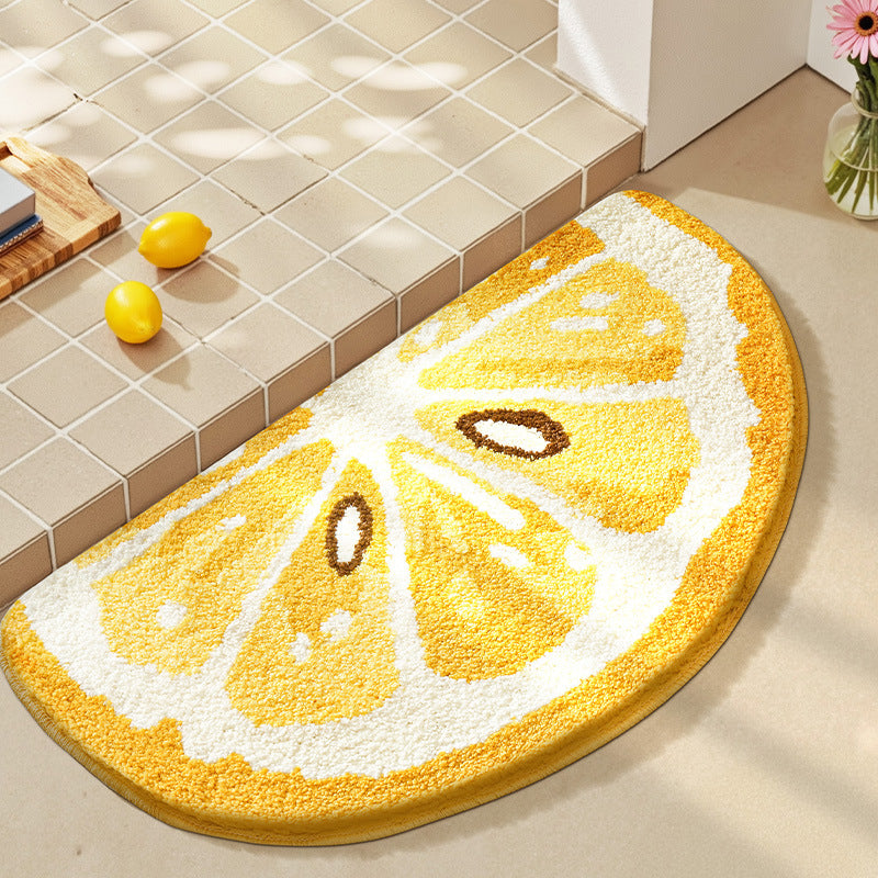 Playful Fruit-Themed Bath Rug