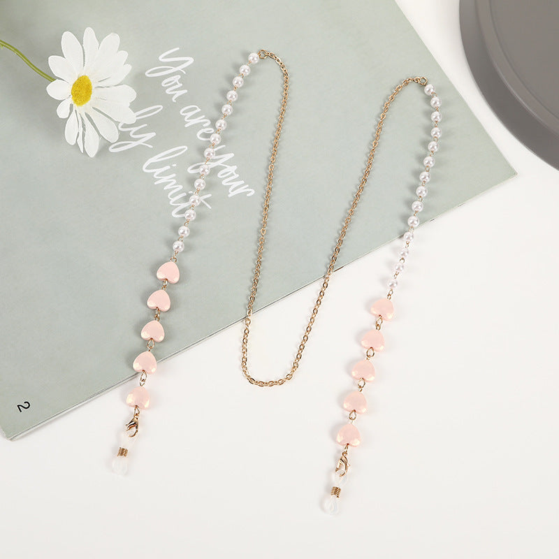 Heart Charm Eyewear Chain Acalora