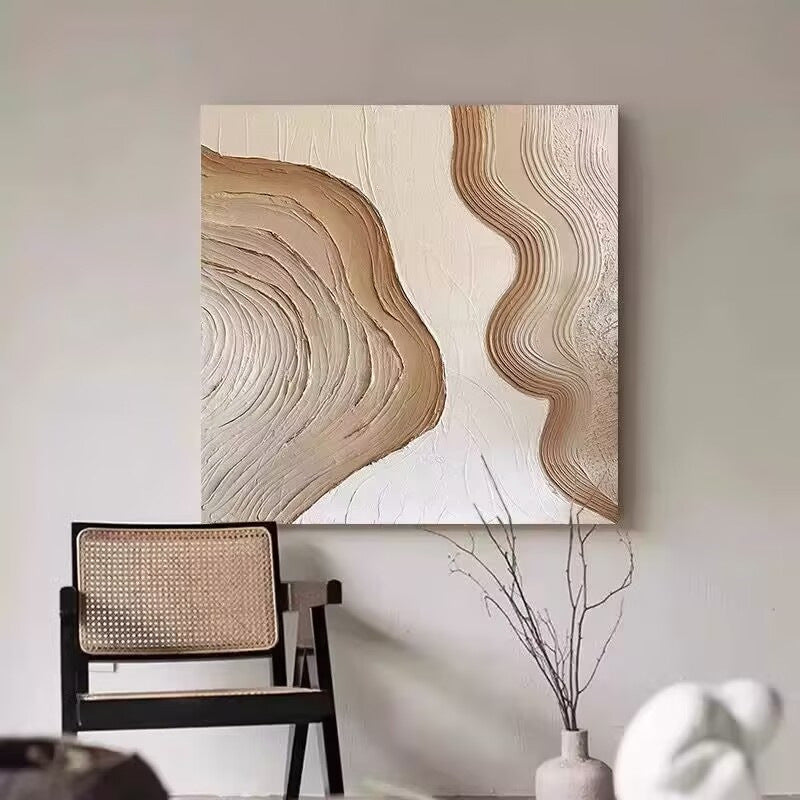 Abstract Layered Canvas Artwork