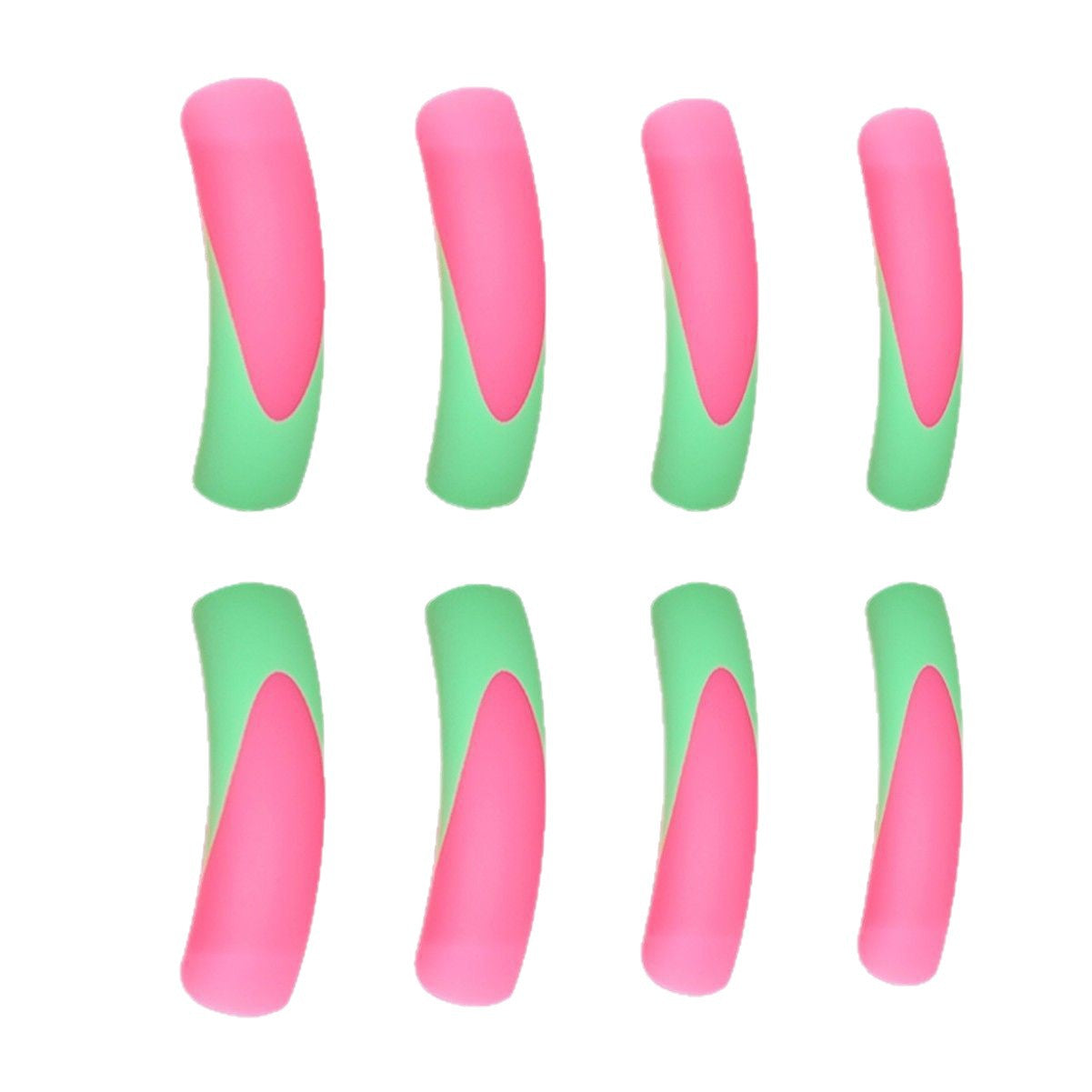 Stylish Long Press-On Nails with Artistic Ombre Design Acalora