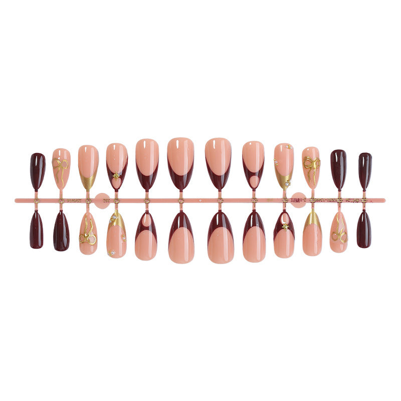 Premium Press-On Nail Set with Glamorous Articulated Designs Acalora