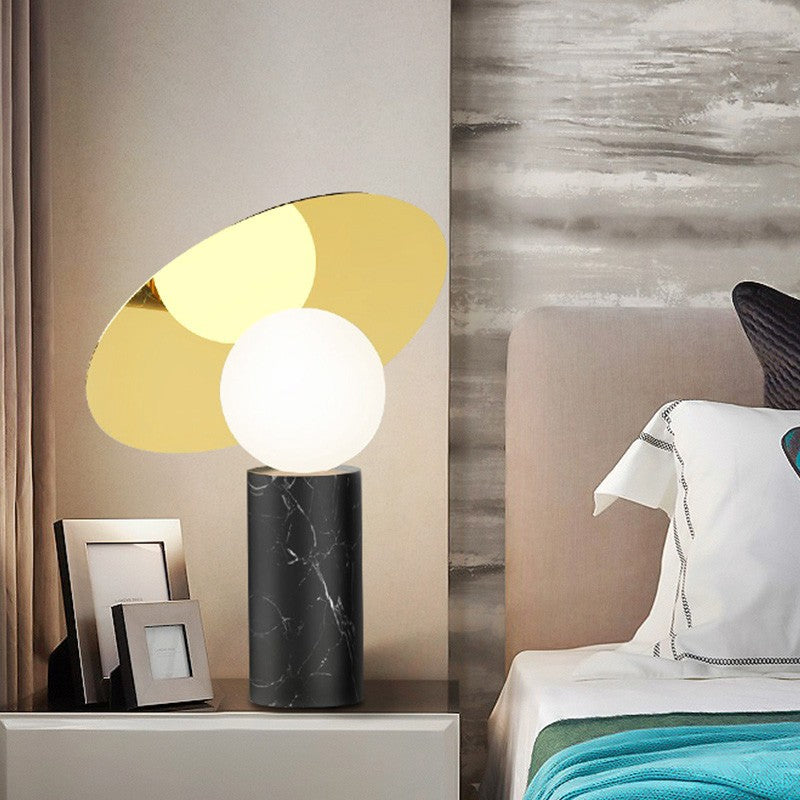 Modern Minimalist Table Lamp with Reflective Shade