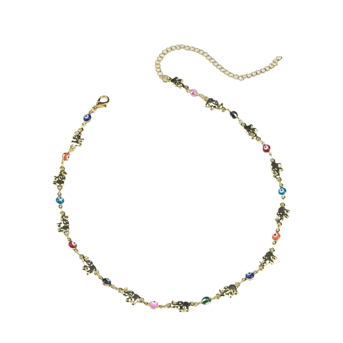 Colorful Elephant Charm Eyewear Chain Acalora