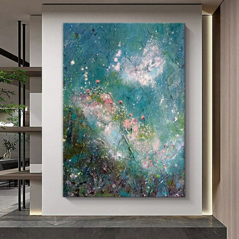 Textured Floral Abstract Canvas Wall Art