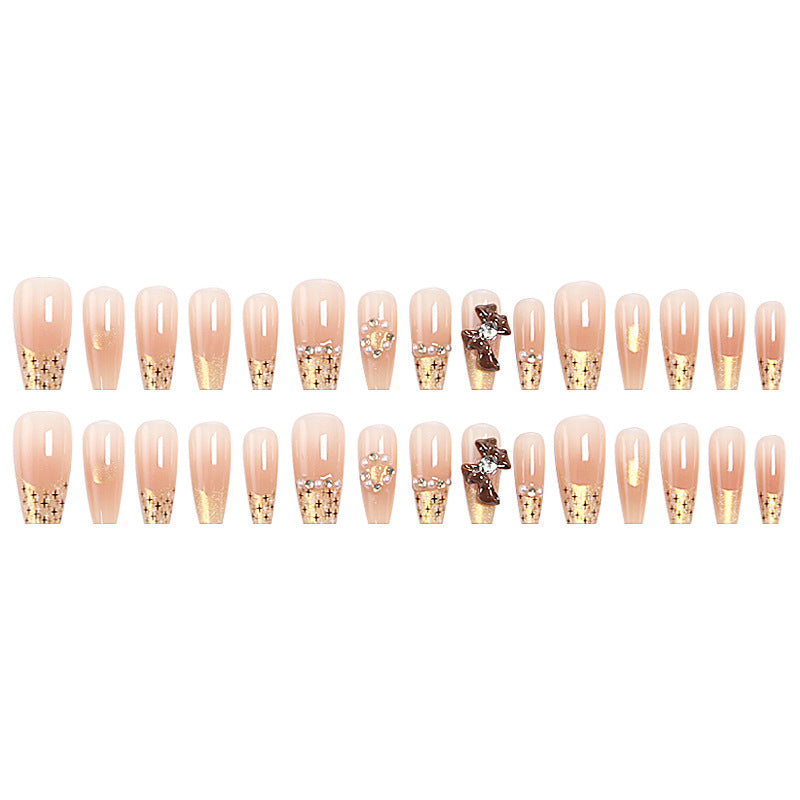 Artificial nail set with elegant appliqués Acalora