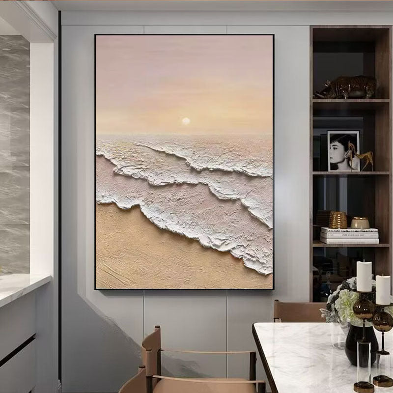 Contemporary Beach Scene Canvas Artwork