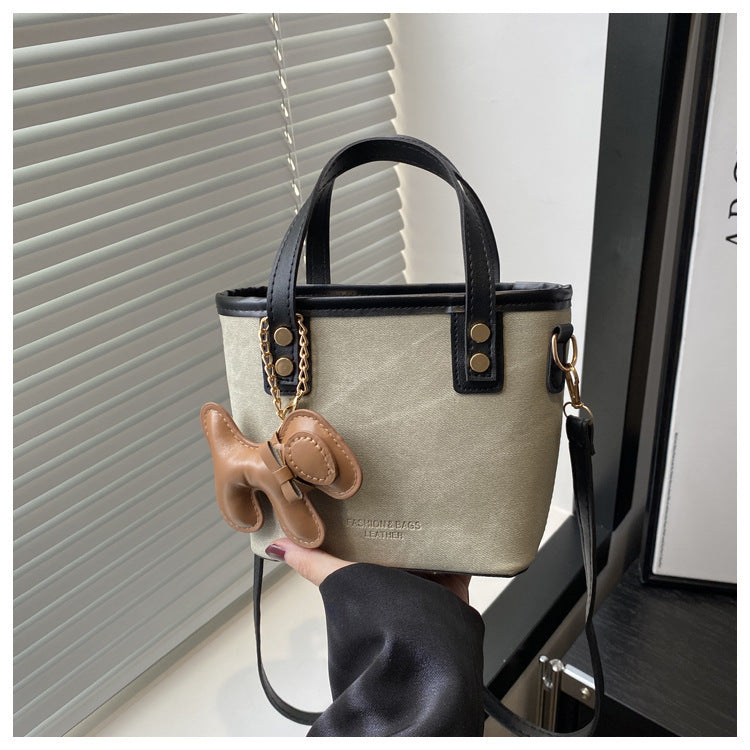 Playful Denim Mini Handheld Tote Bag Acalora