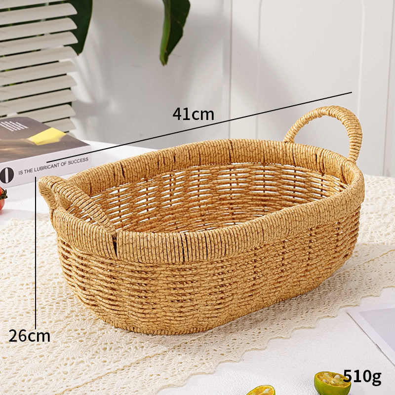 Decorative Round Woven Storage Basket Acalora