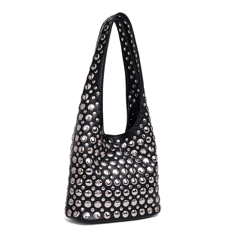 Studded Leather Shoulder Bag Acalora