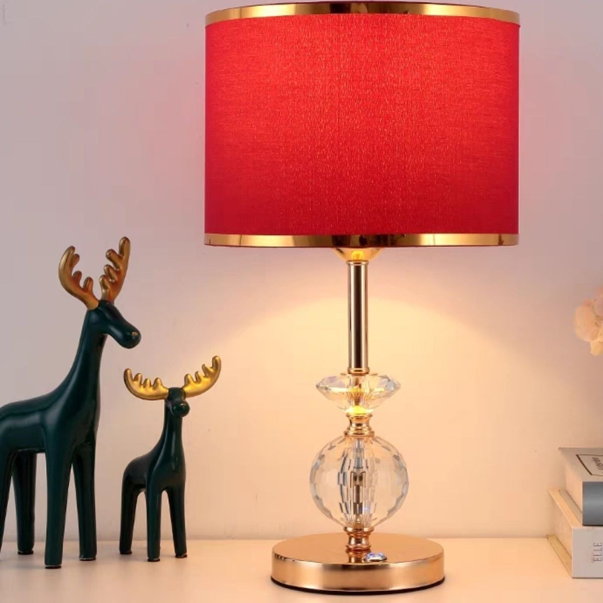 Sculptural Crystal Accent Lamp