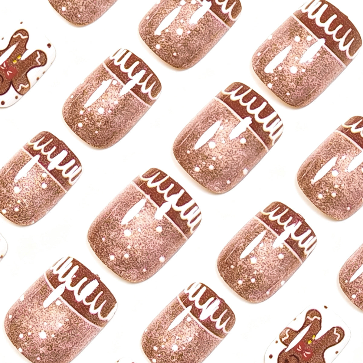 Gingerbread-Themed Nail Art Set Acalora