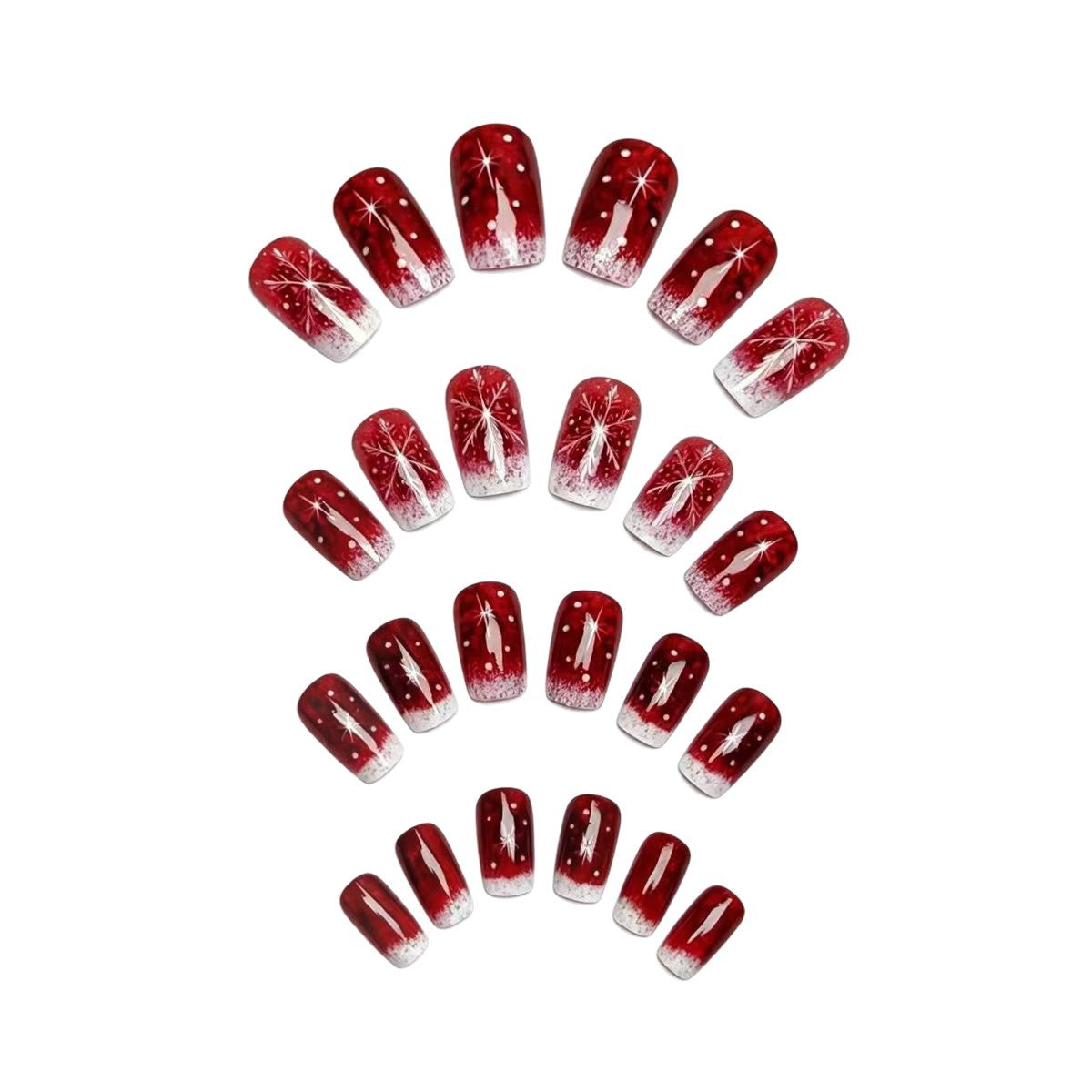 Festive Glittering Ombre Nail Art Acalora