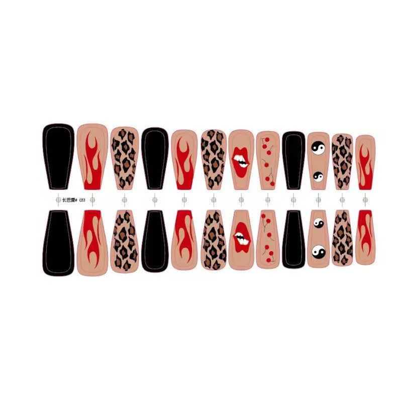Artificial nails in creative designs with animal and face motifs Acalora