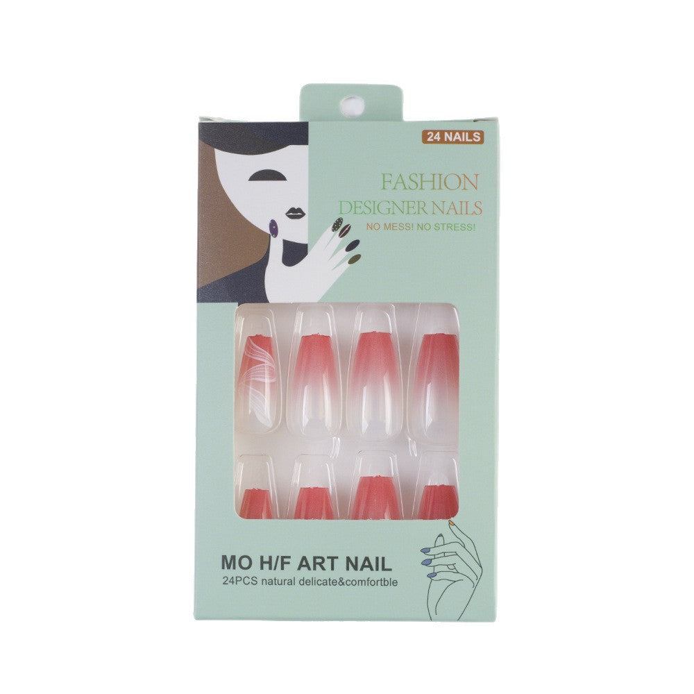 Art nails with elegant ombre and floral pattern Acalora