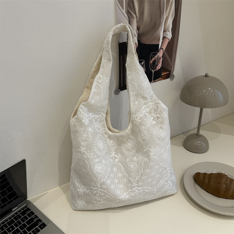 Elegant Lace-Trimmed Shoulder Bag Acalora