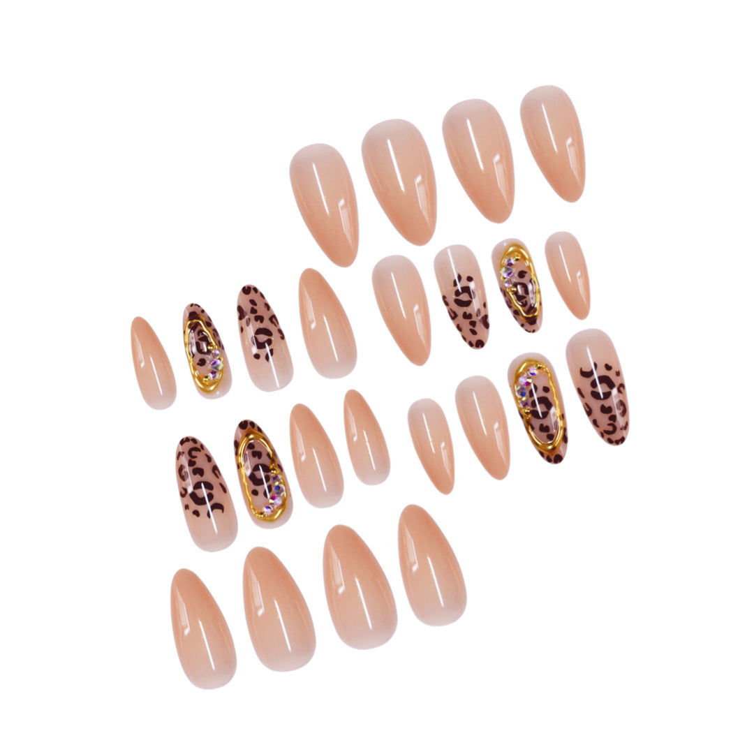 Elegant Animal Print Stiletto Press-On Nails Acalora