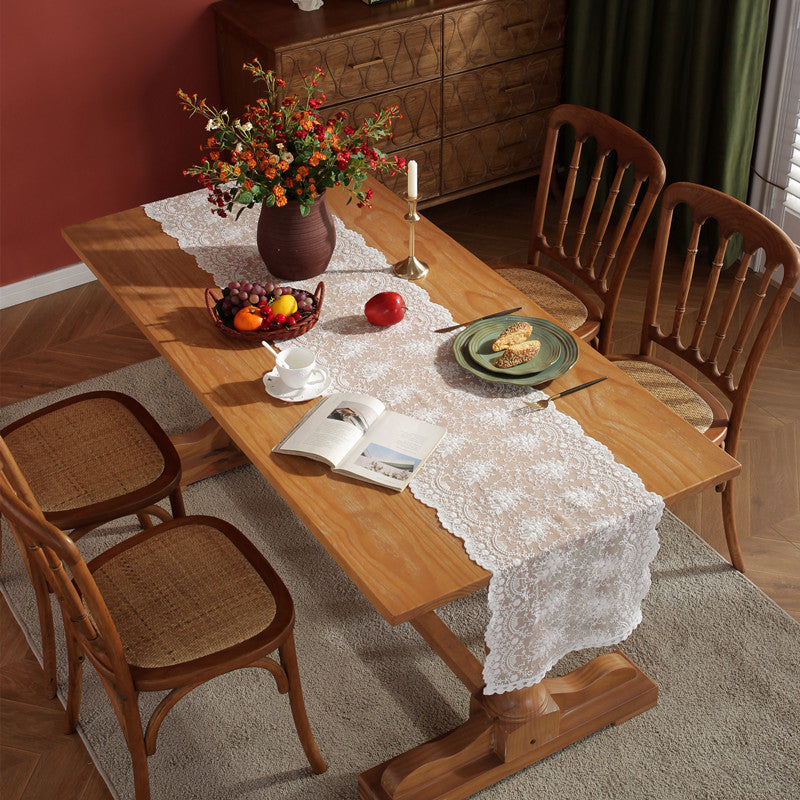 Elegant Floral Lace Table Runner