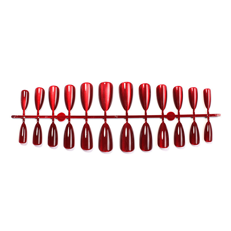 Elegant Almond-Shaped Press-On Nails with Glossy Finish Acalora