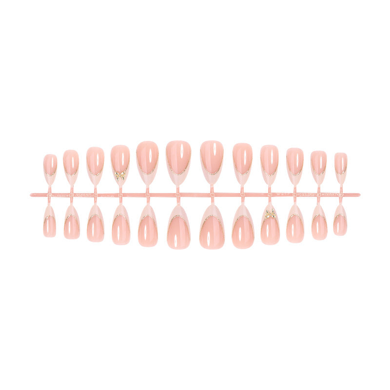Premium Elegant Press-On Nail Set with Decorative Accents Acalora