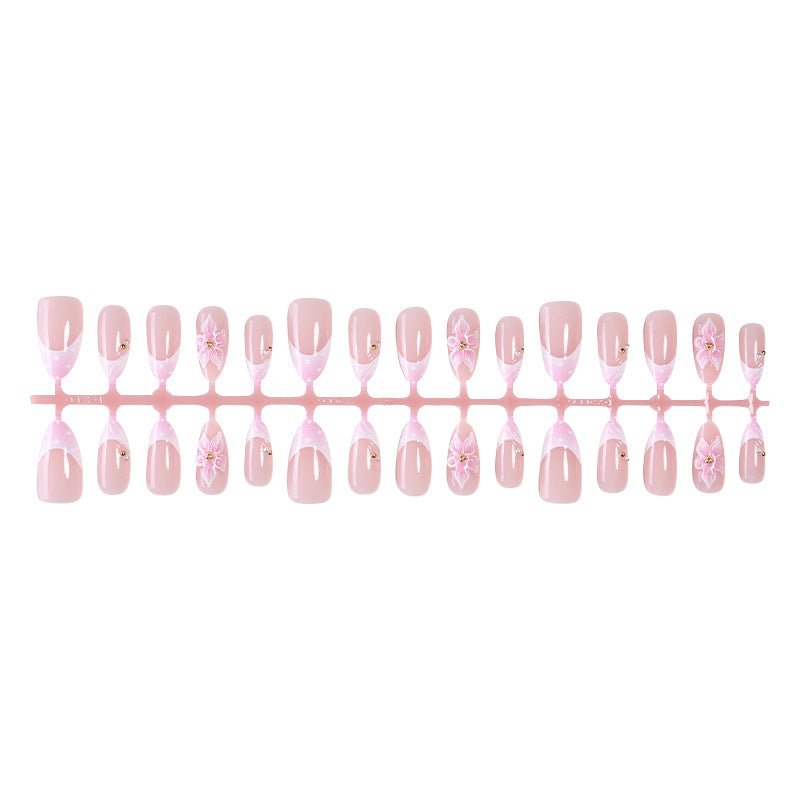Elegant Floral Press-On Nail Art Set Acalora 1788495644