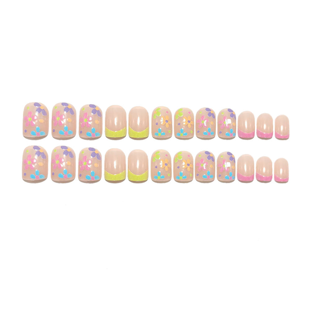 Artificial nails with playful floral design Acalora