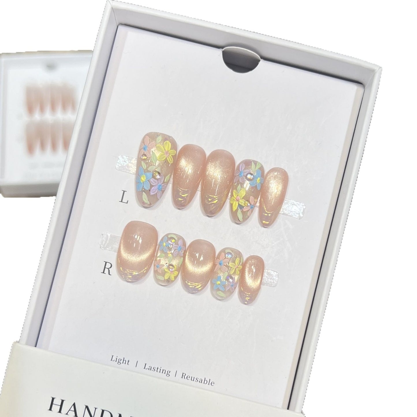 Floral Art Press-On Nail Set Acalora